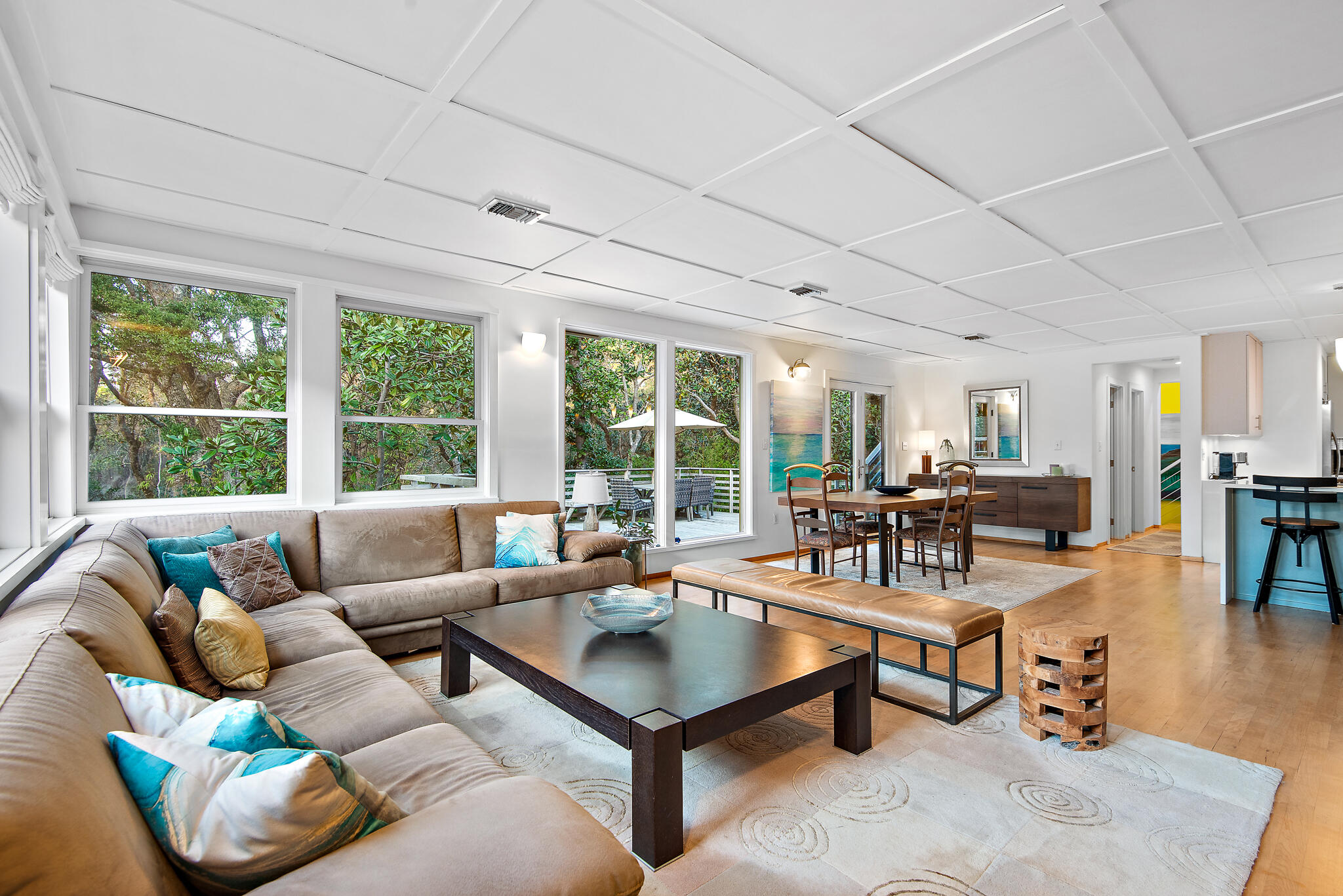 235 North Bishop Road Santa Rosa Beach, FL 32459 - Photo 9 of 68 a living room with furniture and a large window