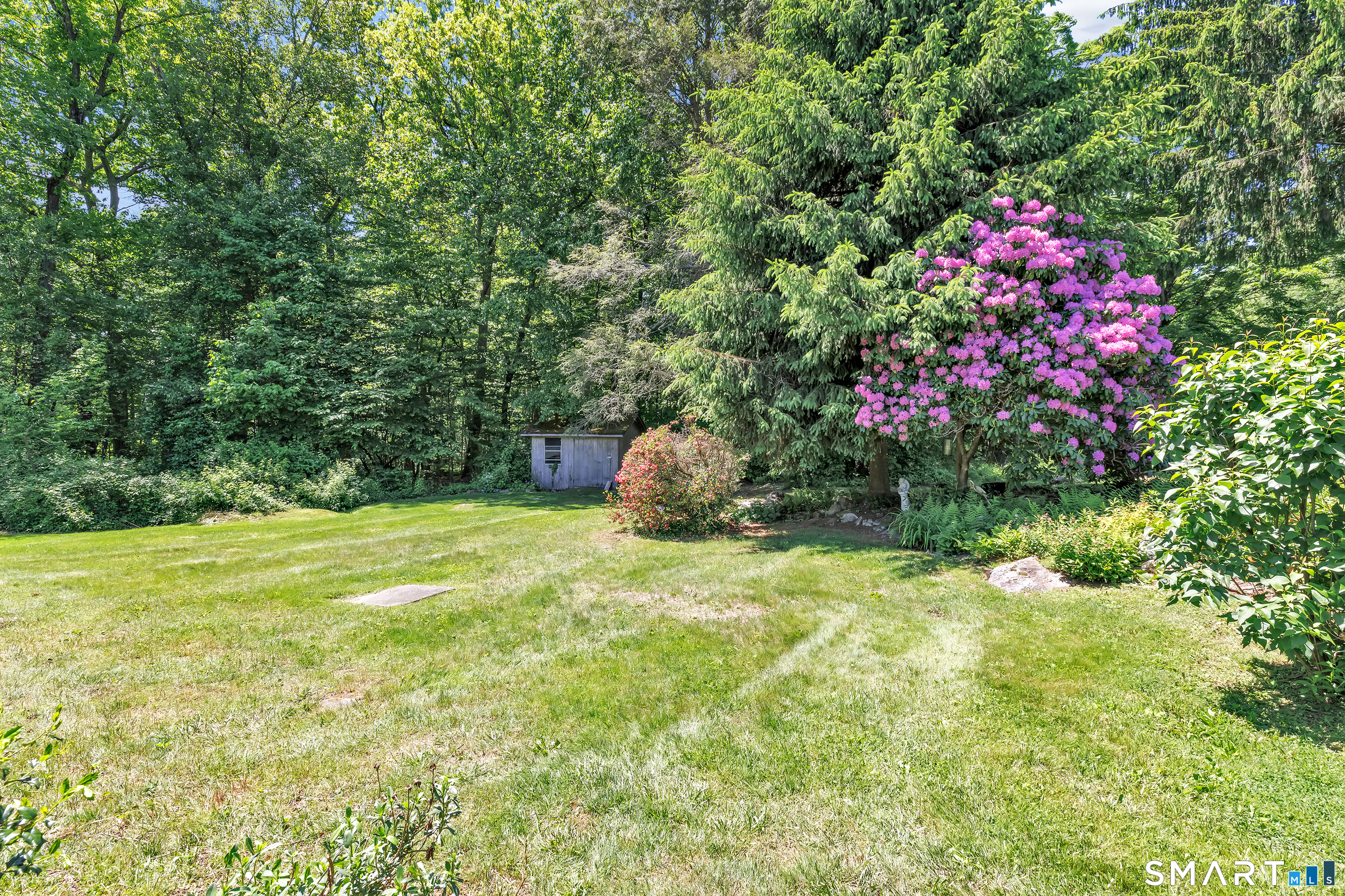 223 Wheeler Road Monroe, CT 06468 - Photo 26 of 35 a small garden covered with tall trees