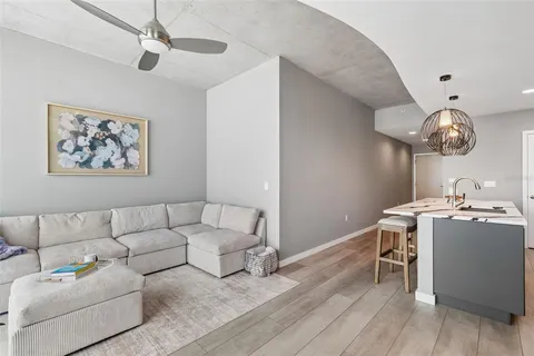 a view of a balcony with city view