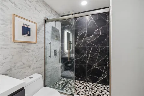 a view of a city with tall buildings