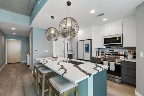 a bedroom with a bed and a closet