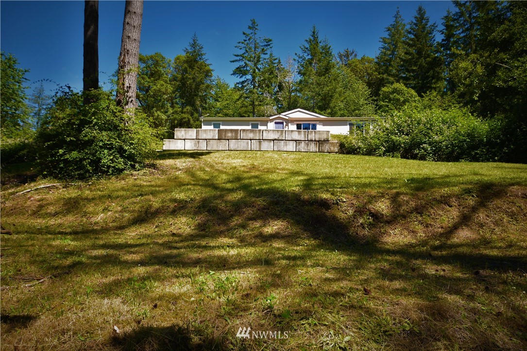 267 East Victor Road Belfair, WA 98528 - Photo 27 of 27 a view of swimming pool with lawn chairs and large trees