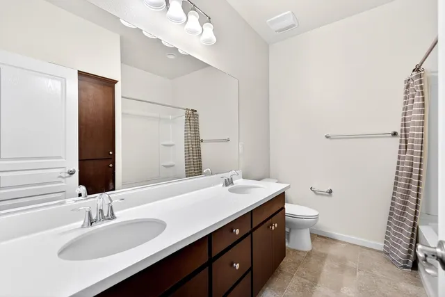 a view of backyard of a house