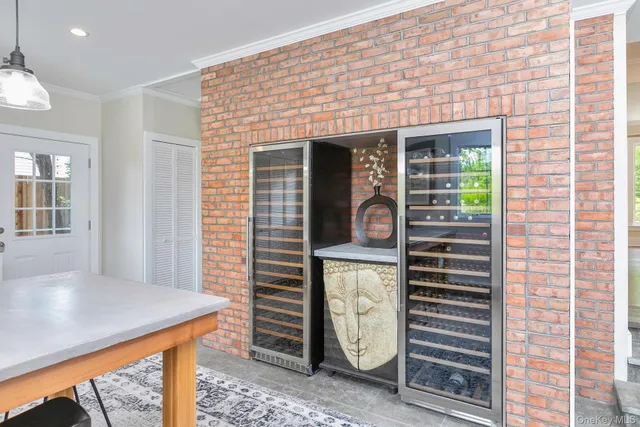 a view of a house with a door and a window