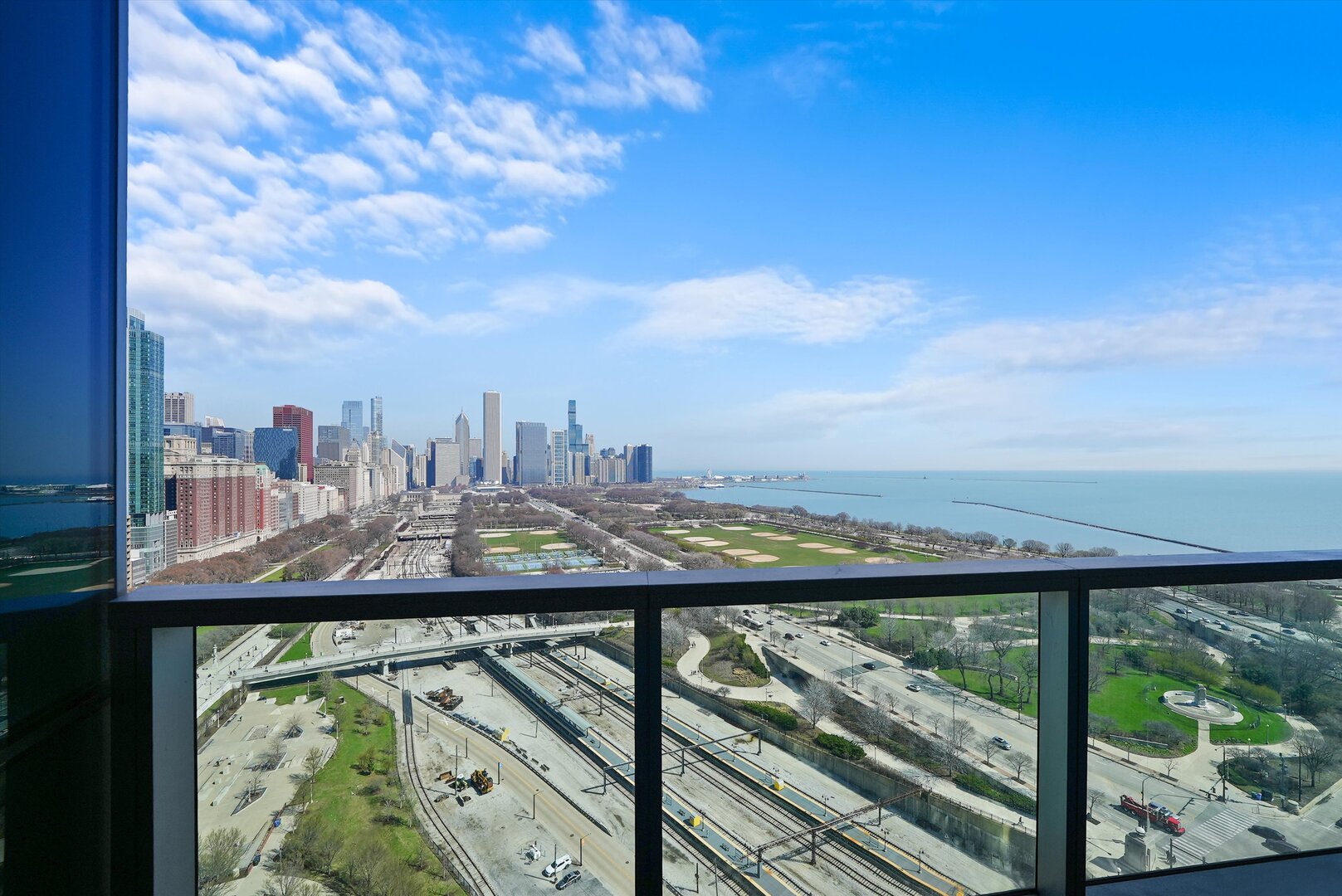 1201 South Prairie Avenue, Unit 2403 Chicago, IL 60605 - Photo 31 of 52 a view of a city from a balcony