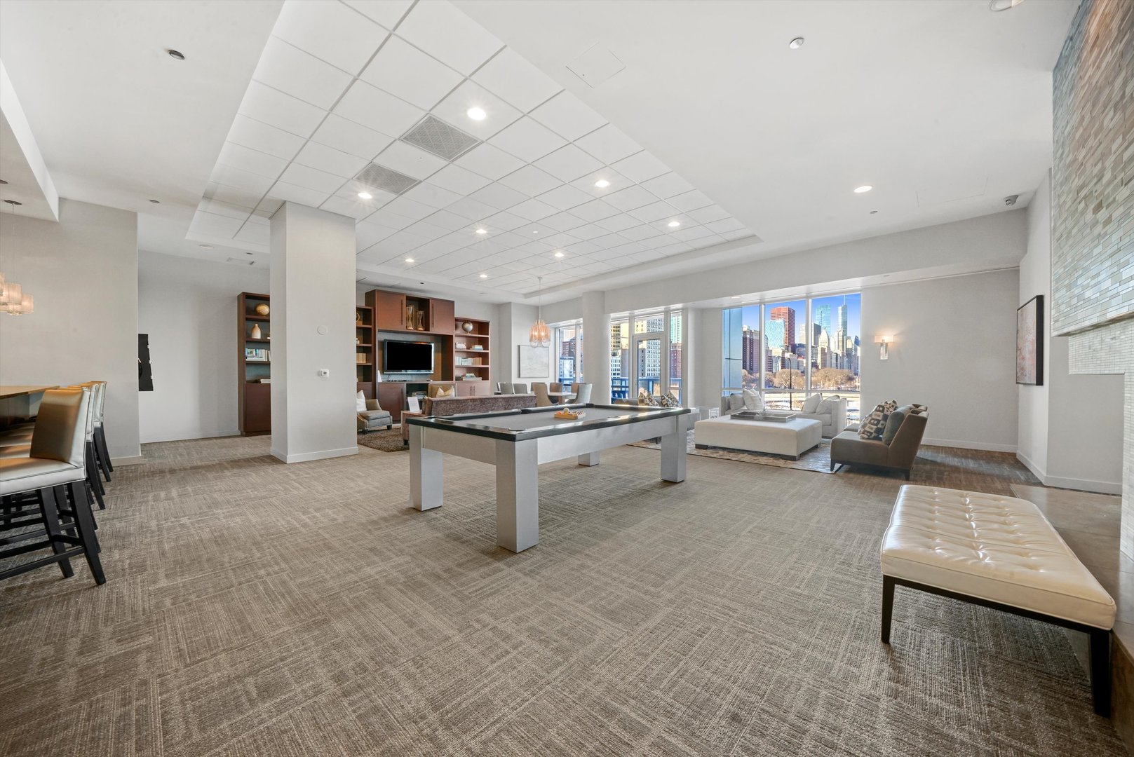 1201 South Prairie Avenue, Unit 2403 Chicago, IL 60605 - Photo 39 of 52 a living room with furniture and kitchen view