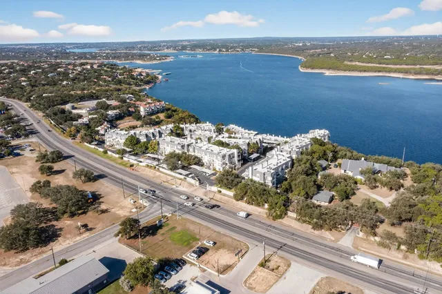 an aerial view of a city