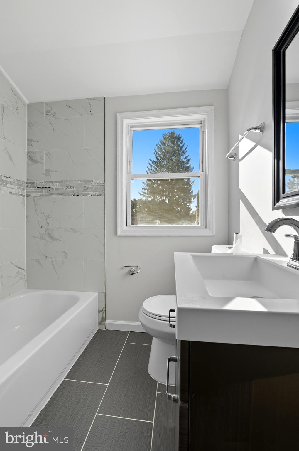 5768 Maplehill Road Baltimore, MD 21239 - Photo 17 of 29 a bathroom with a sink a toilet and a bathtub