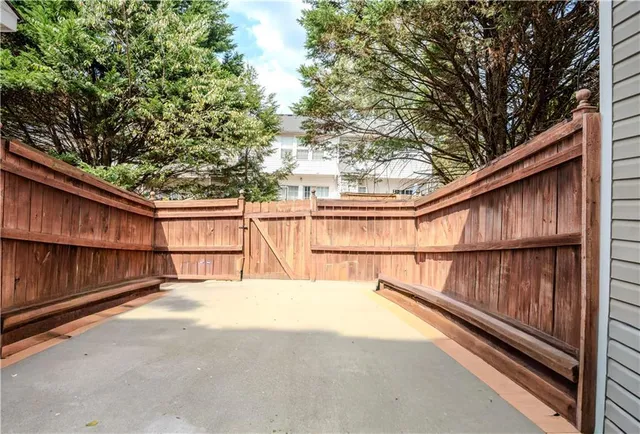 a view of outdoor space with swimming pool