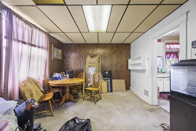 a room with furniture