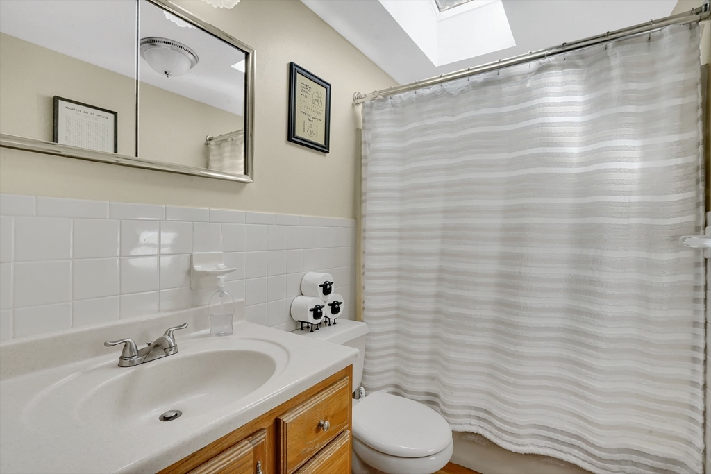 19 Ruthven Street Springfield, MA 01128 - Photo 9 of 19 a bathroom with a sink a toilet and shower curtain