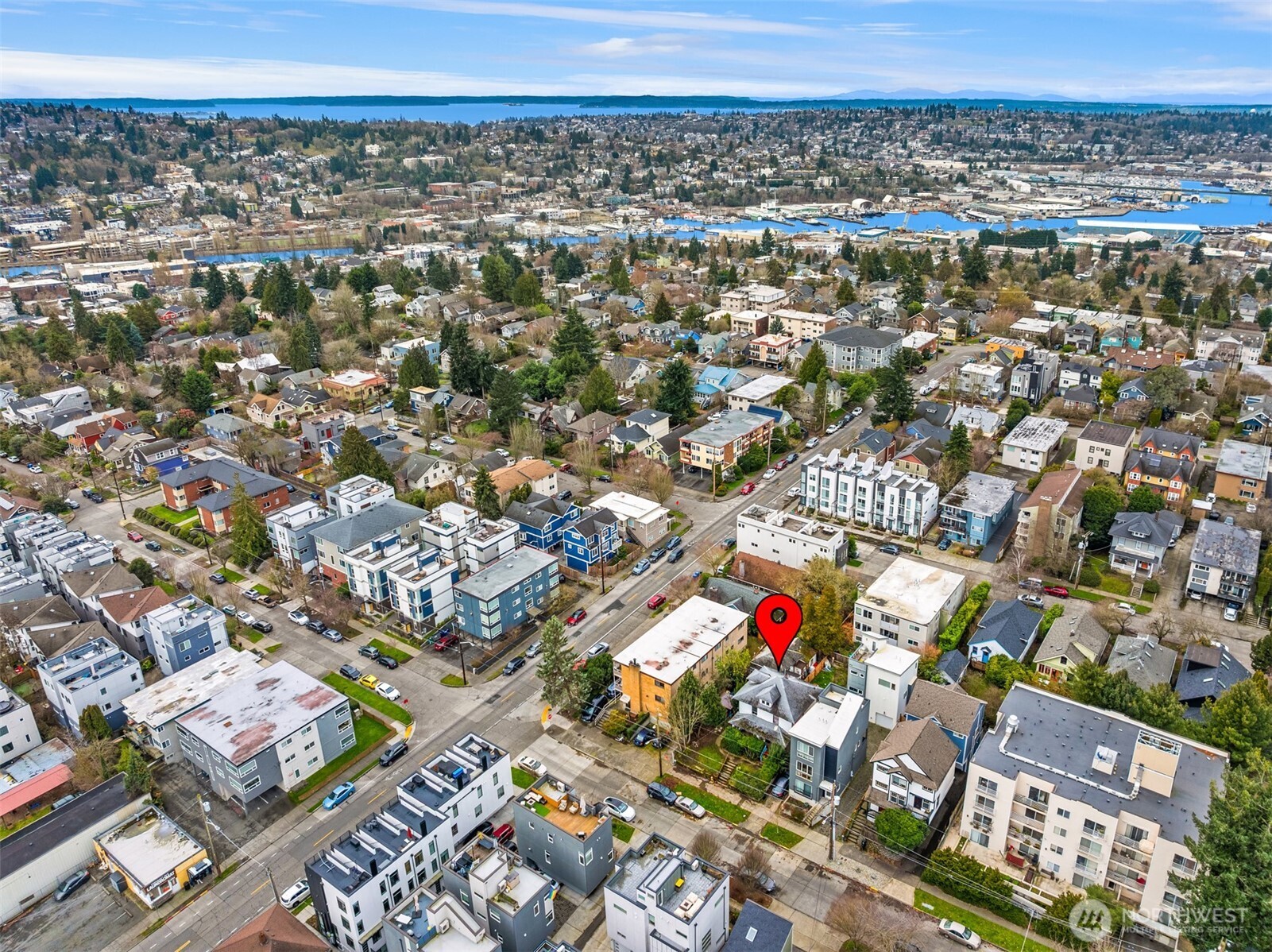 4309 Evanston Avenue North Seattle, WA 98103 - Photo 6 of 13 an aerial view of multiple house