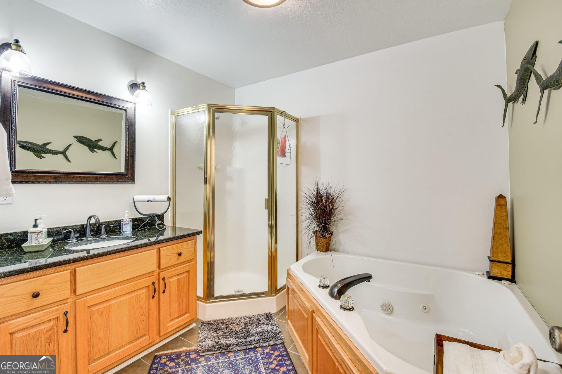 1912 Bearmeat Village Road Hiawassee, GA 30546 - Photo 12 of 23 a bathroom with a tub sink and mirror