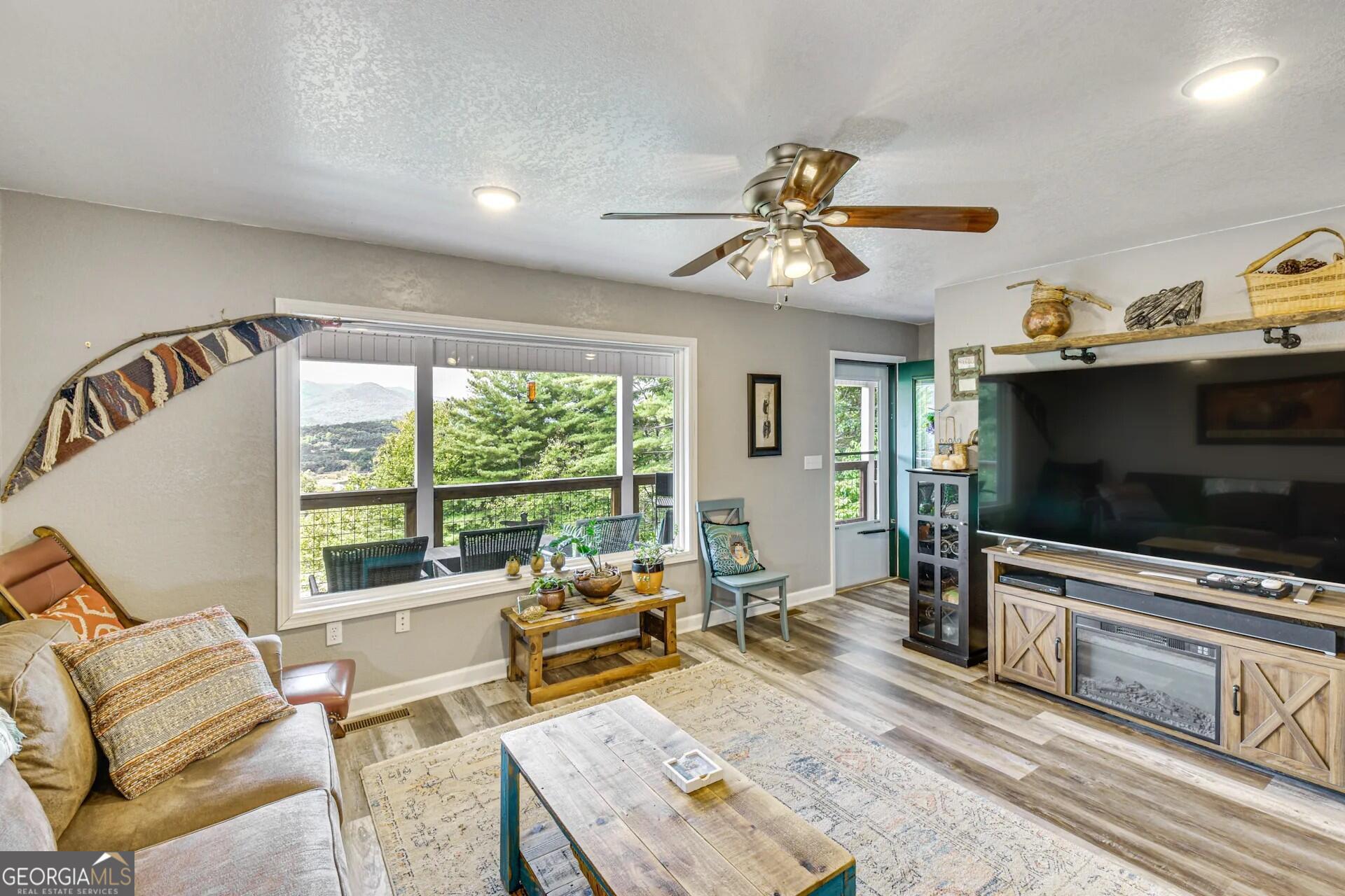 1912 Bearmeat Village Road Hiawassee, GA 30546 - Photo 7 of 23 a living room with furniture and a flat screen tv