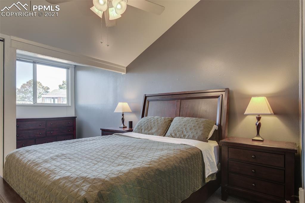 4509 North Carefree Circle Colorado Springs, CO 80917 - Photo 20 of 32 The master bedroom features a vaulted ceiling
