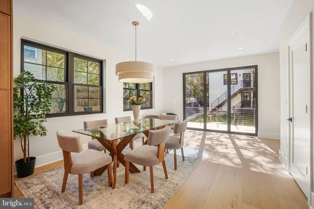 a view of a dining room and livingroom view