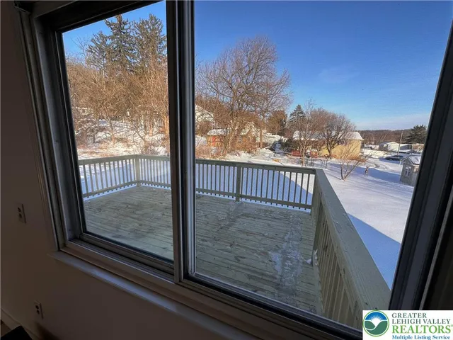 a view of a window with a door