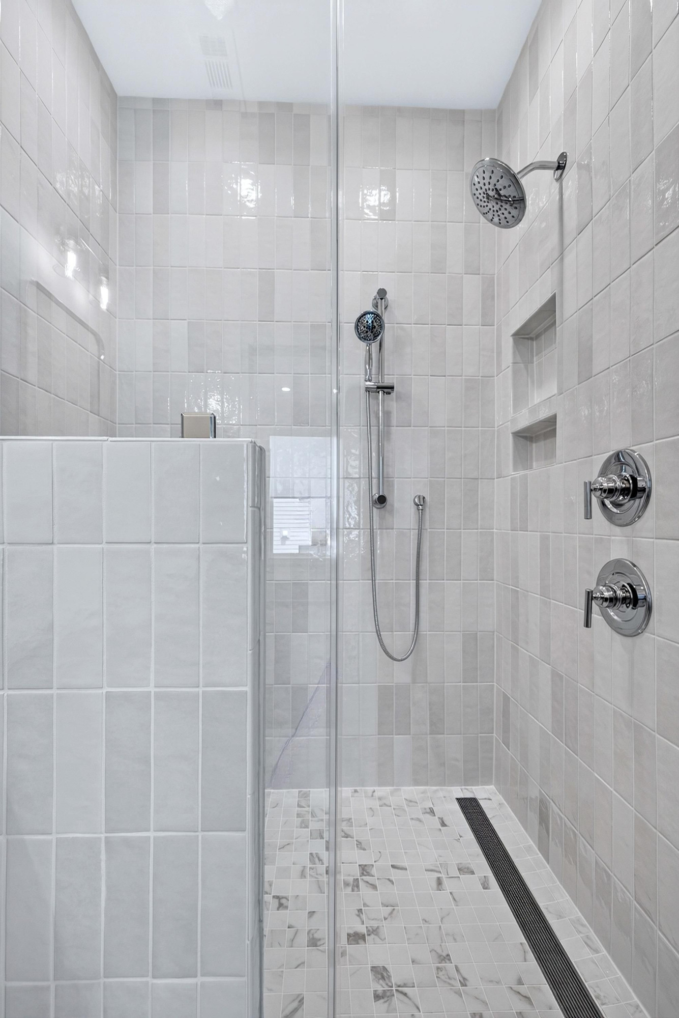 407 Chatham View Road Cary, NC 27511 - Photo 38 of 77 Walk in custom Shower at Primary Bath