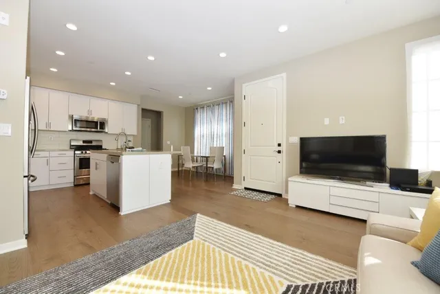 a living room with furniture and a couch