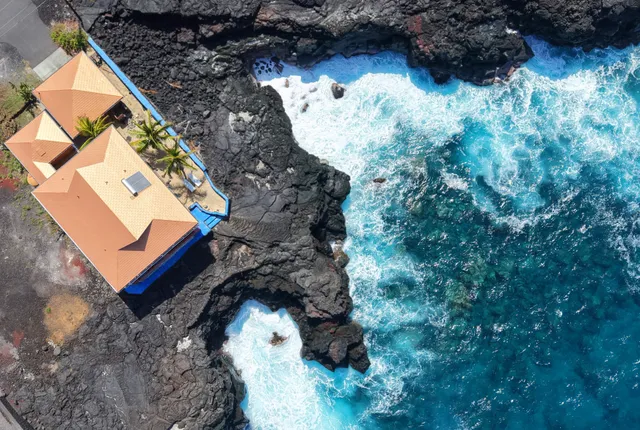 a bird view of water