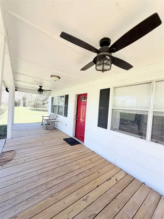 a view of a ceiling fan