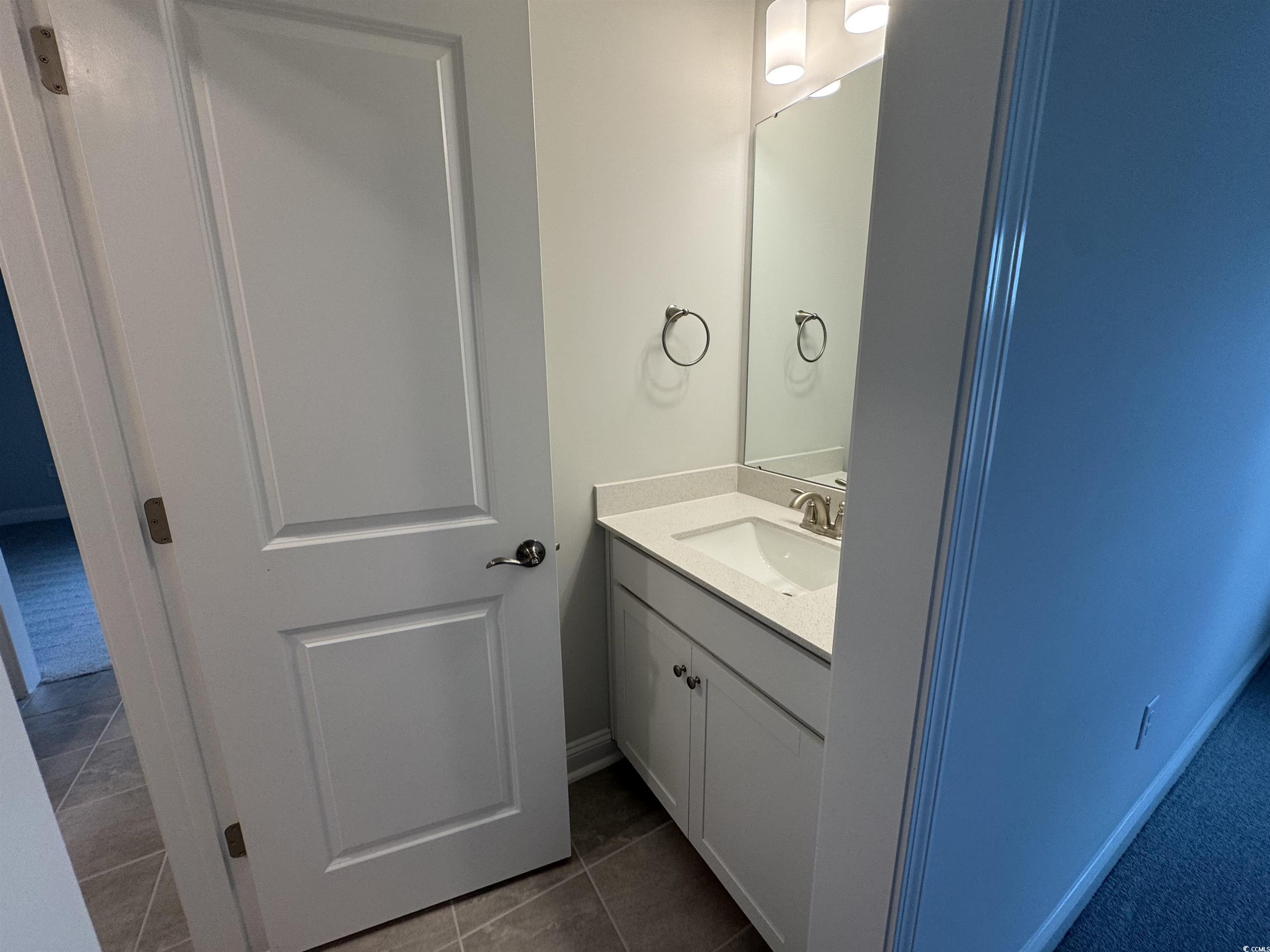 9409 Long Meadow Way Longs, SC 29568 - Photo 14 of 17 Bathroom with vanity and tile patterned floors