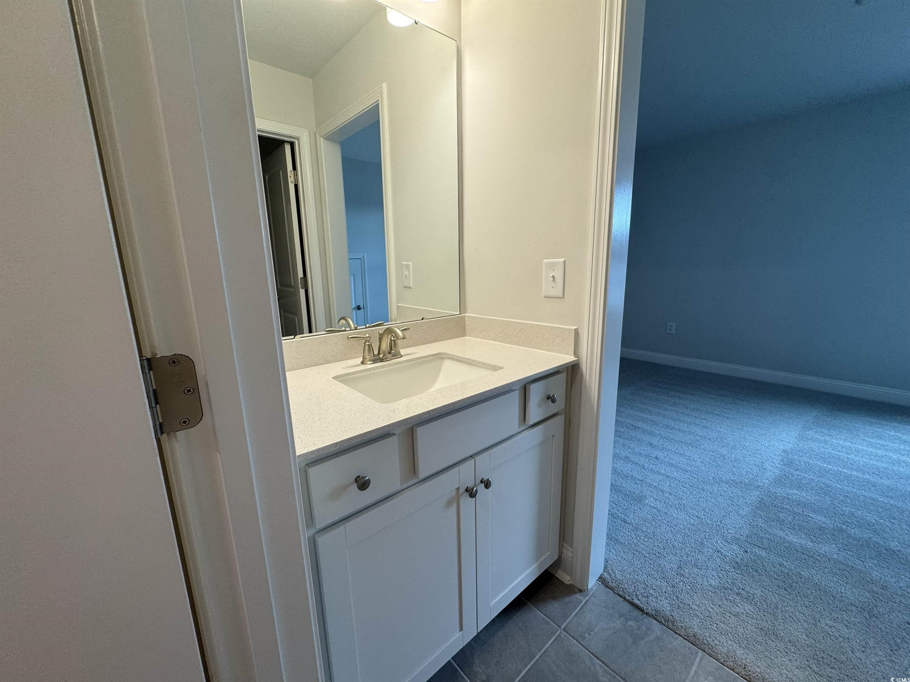 9409 Long Meadow Way Longs, SC 29568 - Photo 15 of 17 Bathroom featuring vanity, tile patterned flooring