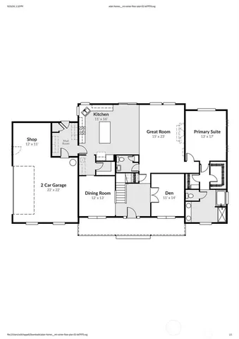 a picture of a bench in a white building