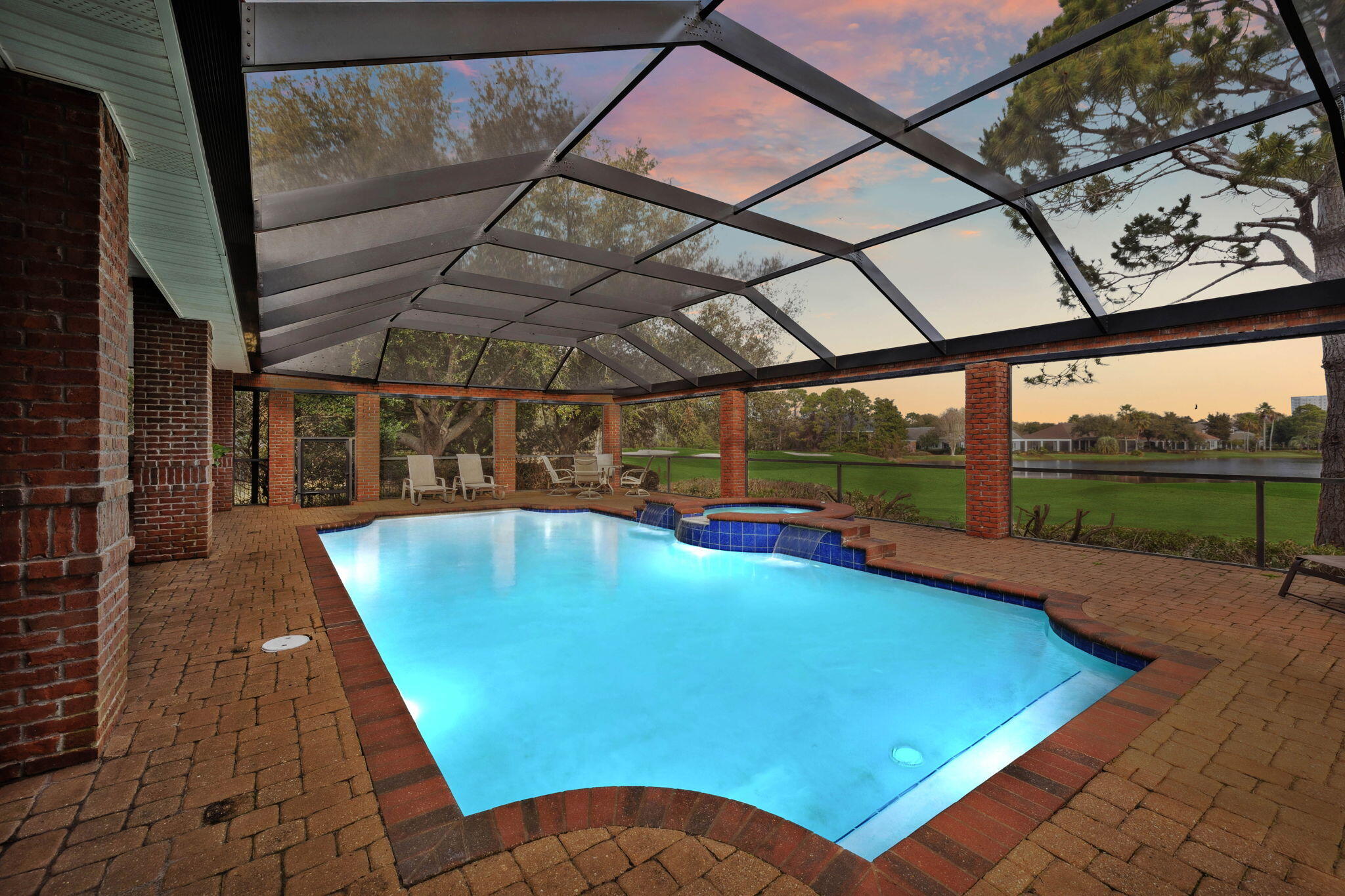 6326 Augusta Cove Destin, FL 32541 - Photo 15 of 71 18-Pool-Spa-Golf-Views-Dusk