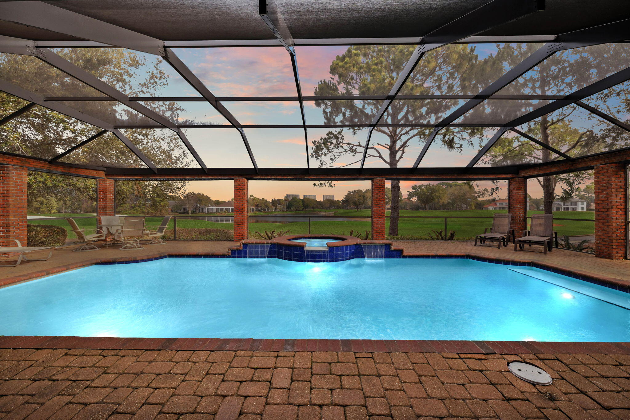 6326 Augusta Cove Destin, FL 32541 - Photo 16 of 71 19-Pool-Spa-Sunset