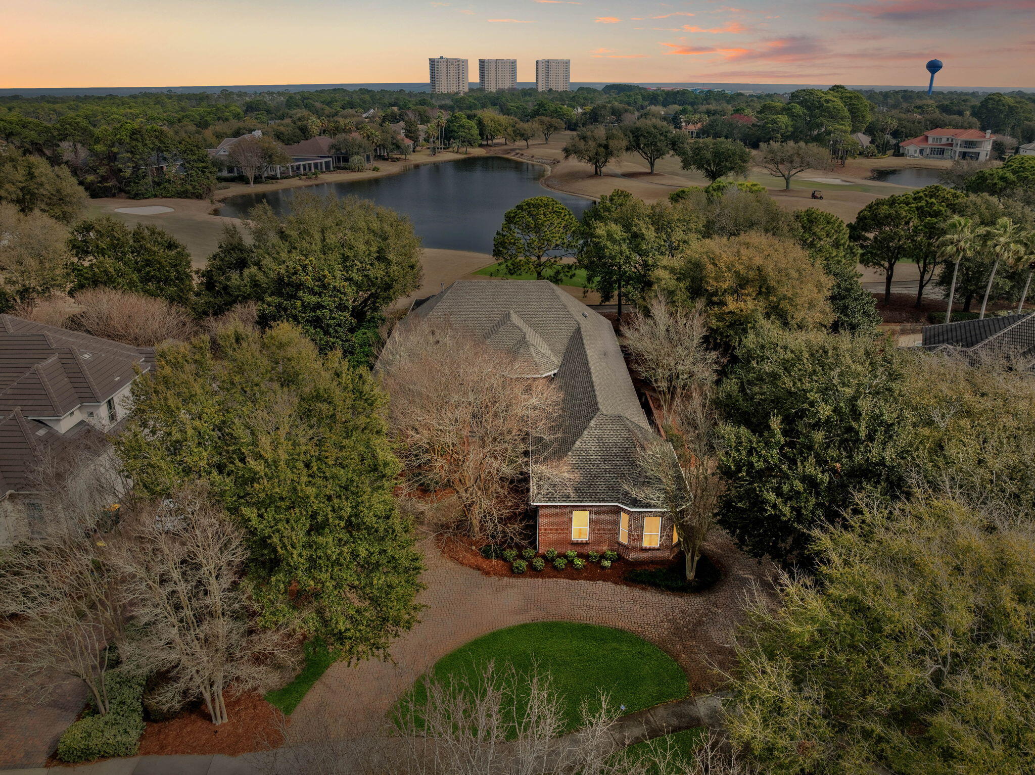 6326 Augusta Cove Destin, FL 32541 - Photo 2 of 71 02-Aerial-Sunset-Golf-Pond-Gulf