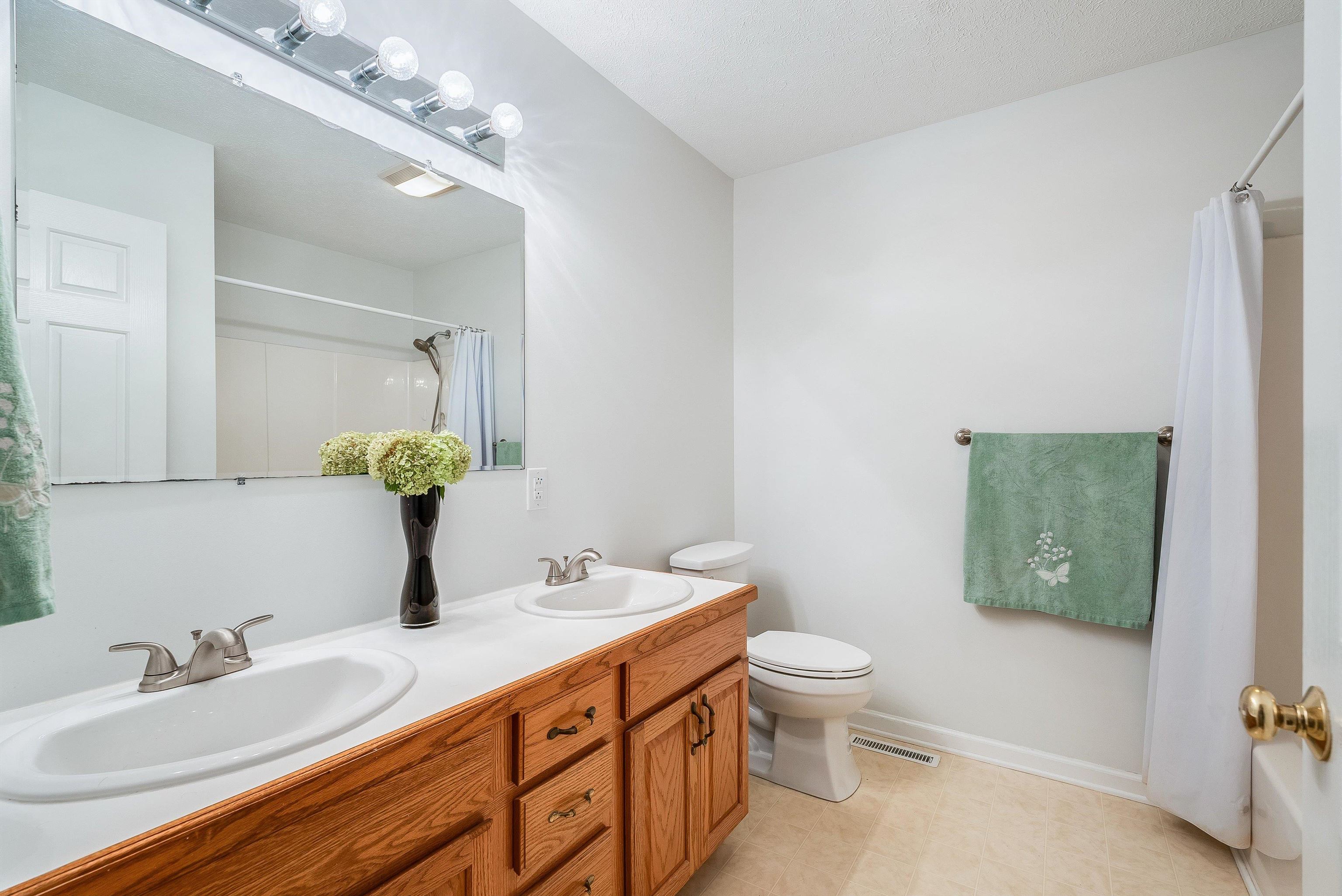 31 Folly Mills Station Road Staunton, VA 24401 - Photo 24 of 48 a bathroom with a granite countertop sink a toilet and a mirror