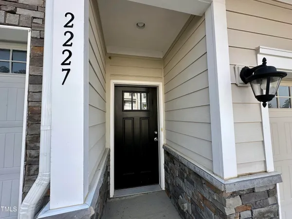 a view of front door and porch
