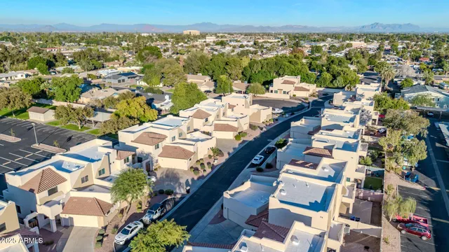 an aerial view of multiple house