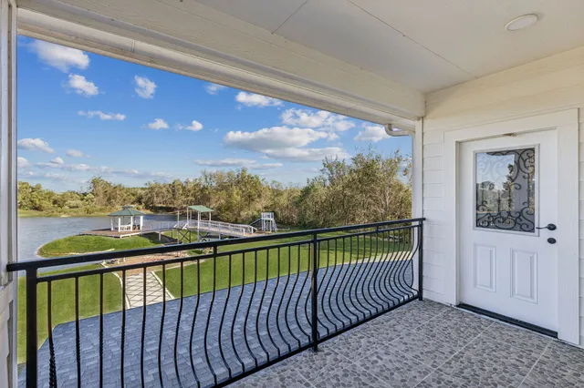 a view of city from a balcony