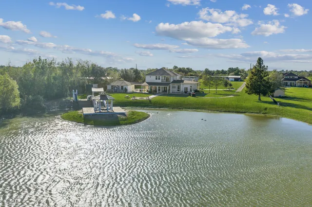 a view of a garden with an outdoor space