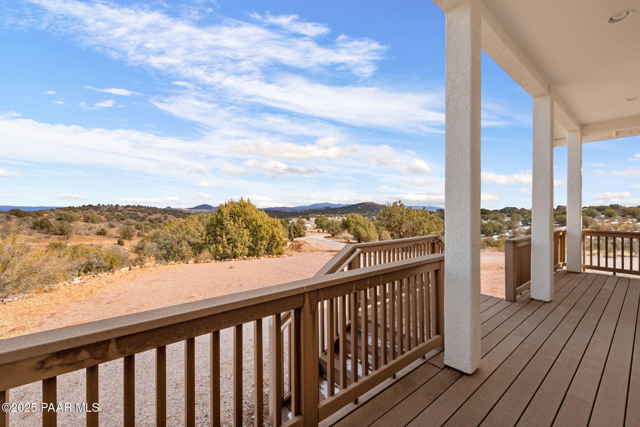 5370 North Skyhawk Road Chino Valley, AZ 86323 - Photo 3 of 25 a view of city and mountain from a balcony