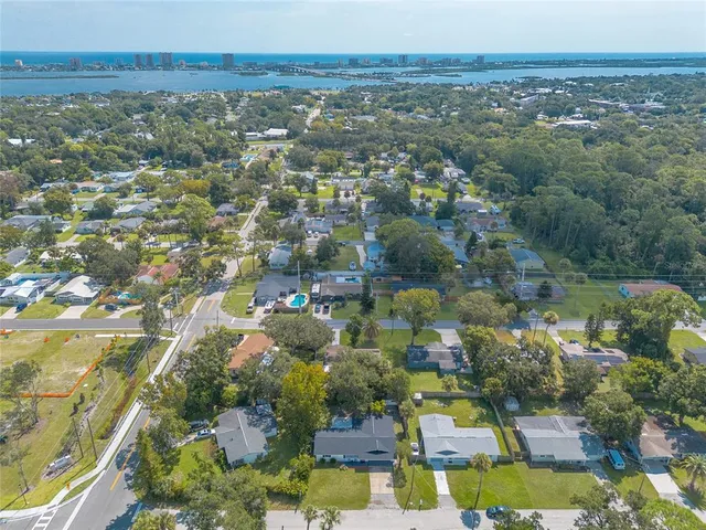 a childrens park with lots of swings and slides