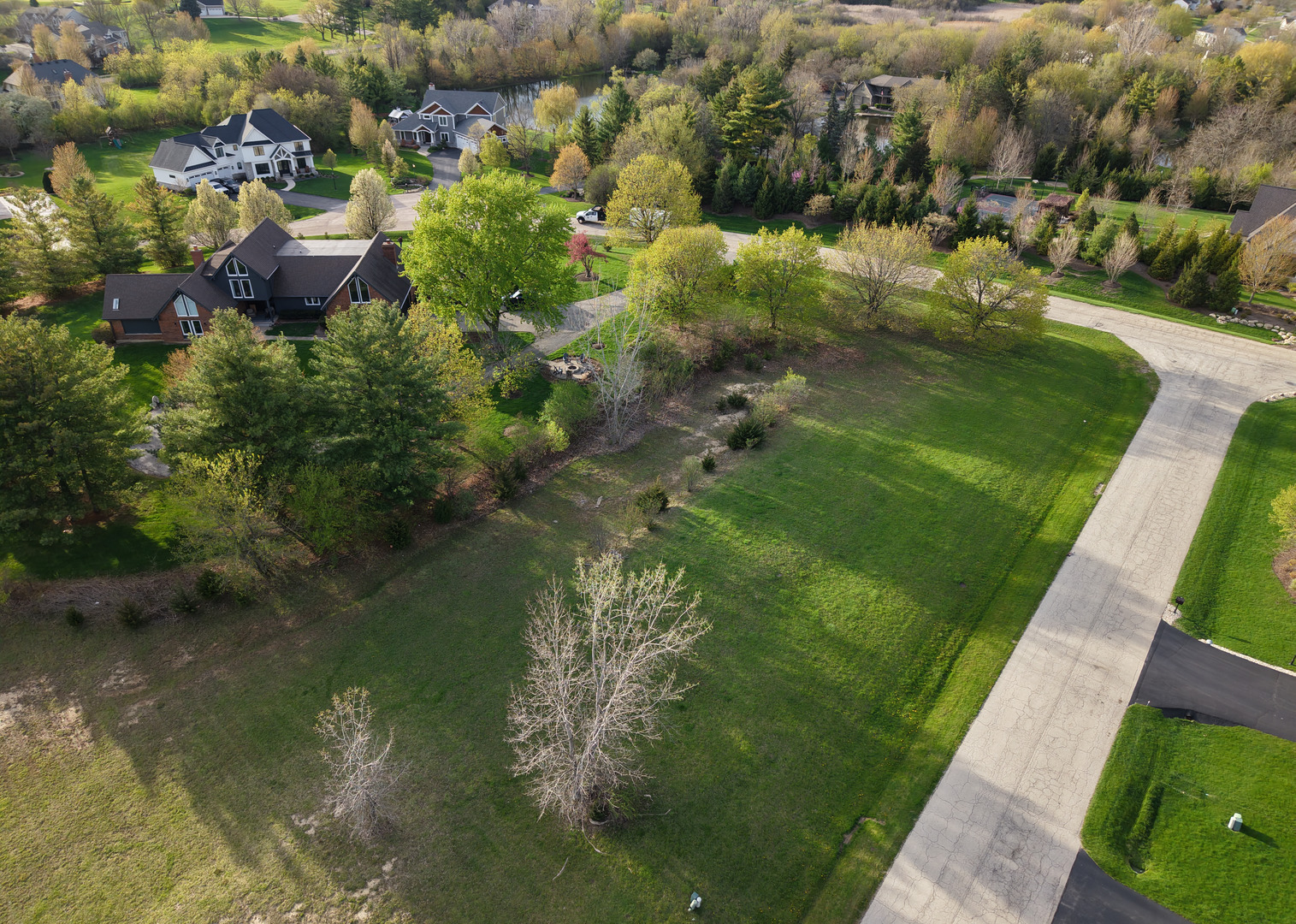 8875 Belfield Road Lakewood, IL 60014 - Photo 8 of 15 a view of a lake with a yard