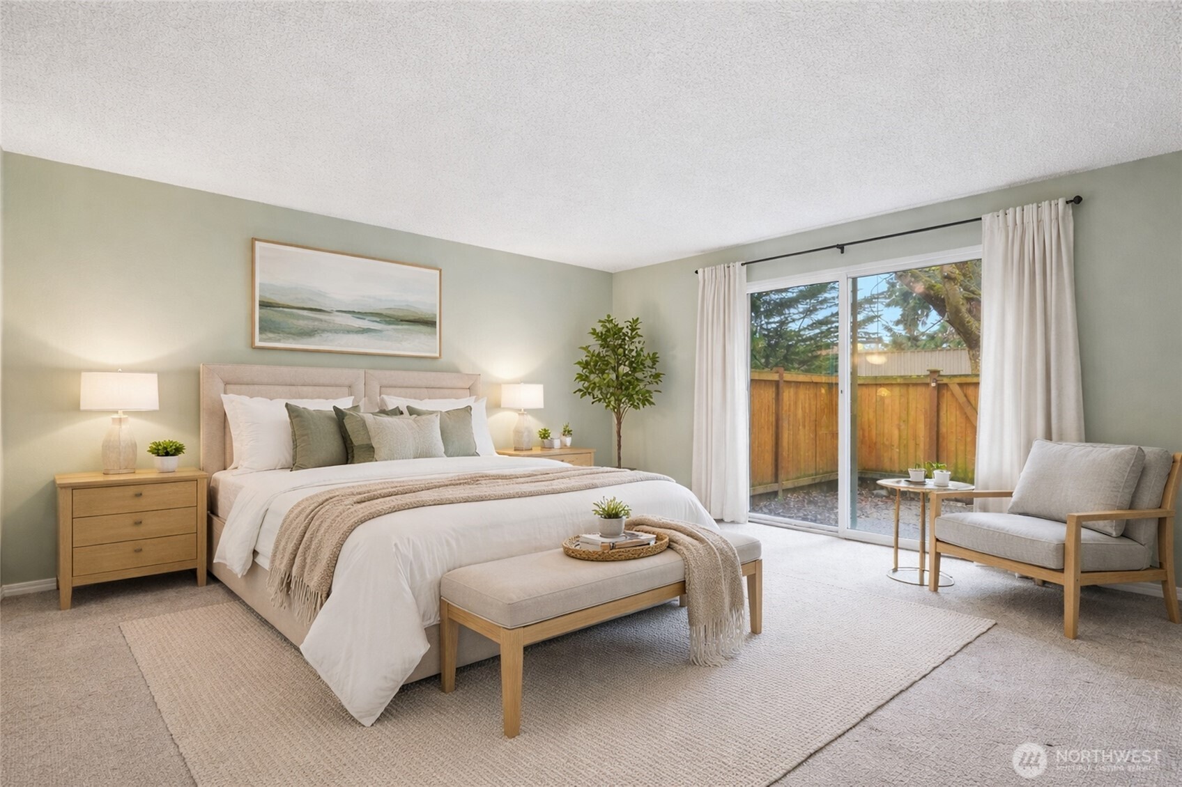 820 Cady Road, Unit H101 Everett, WA 98203 - Photo 14 of 31 a spacious bedroom with a bed and a couch