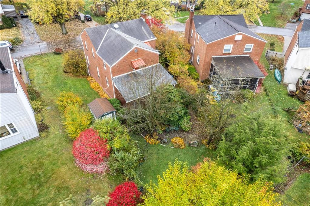 2058 Spring Valley Road Pittsburgh, PA 15243 - Photo 24 of 28 an aerial view of a house with a garden and a yard