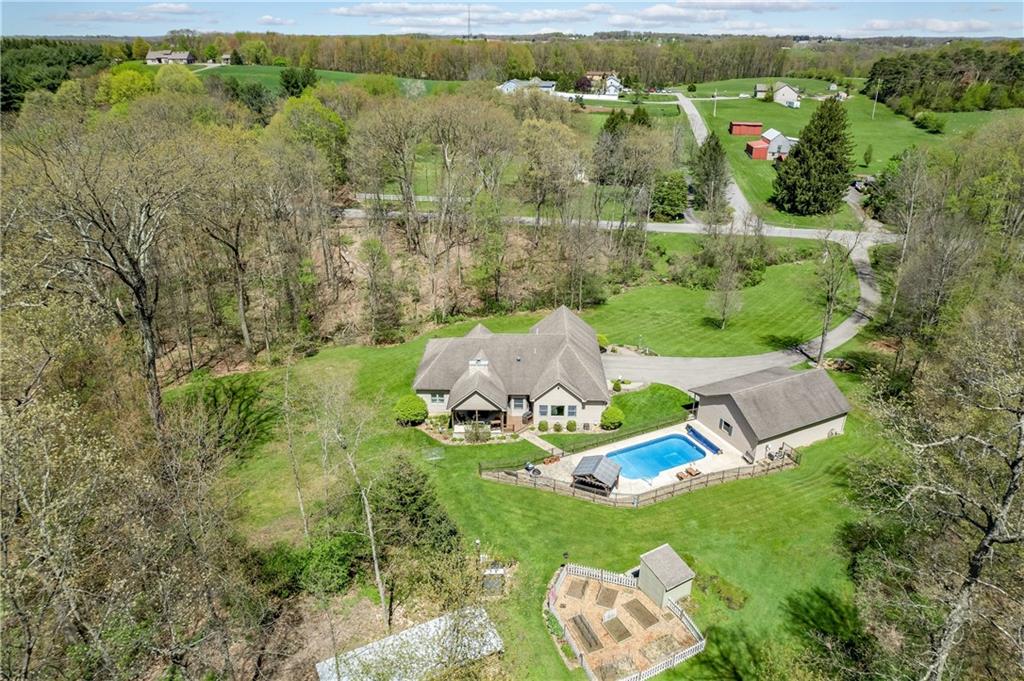 825 Whitestown Road Butler, PA 16001 - Photo 48 of 49 an aerial view of a house with a yard