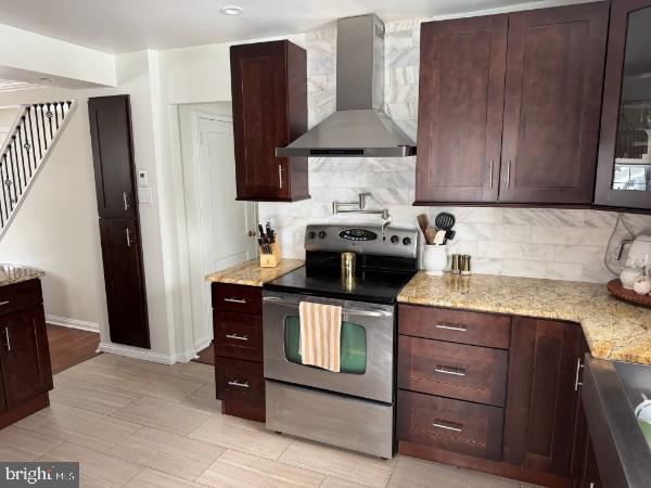 307 Candlewood Road Broomall, PA 19008 - Photo 9 of 18 a kitchen with stainless steel appliances a stove and a refrigerator
