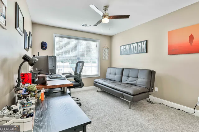 a view of a garden with pathway