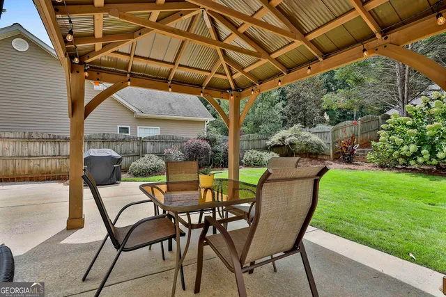 a view of a lake with outside space