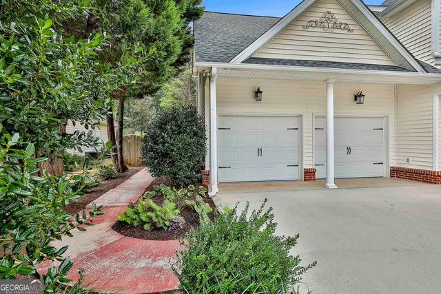 front view of a house with a street