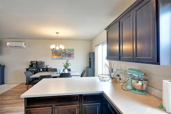 a kitchen with granite countertop lots of counter top space