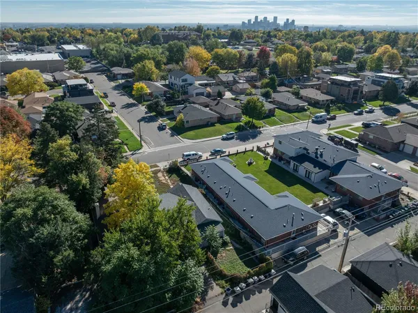 an aerial view of multiple house
