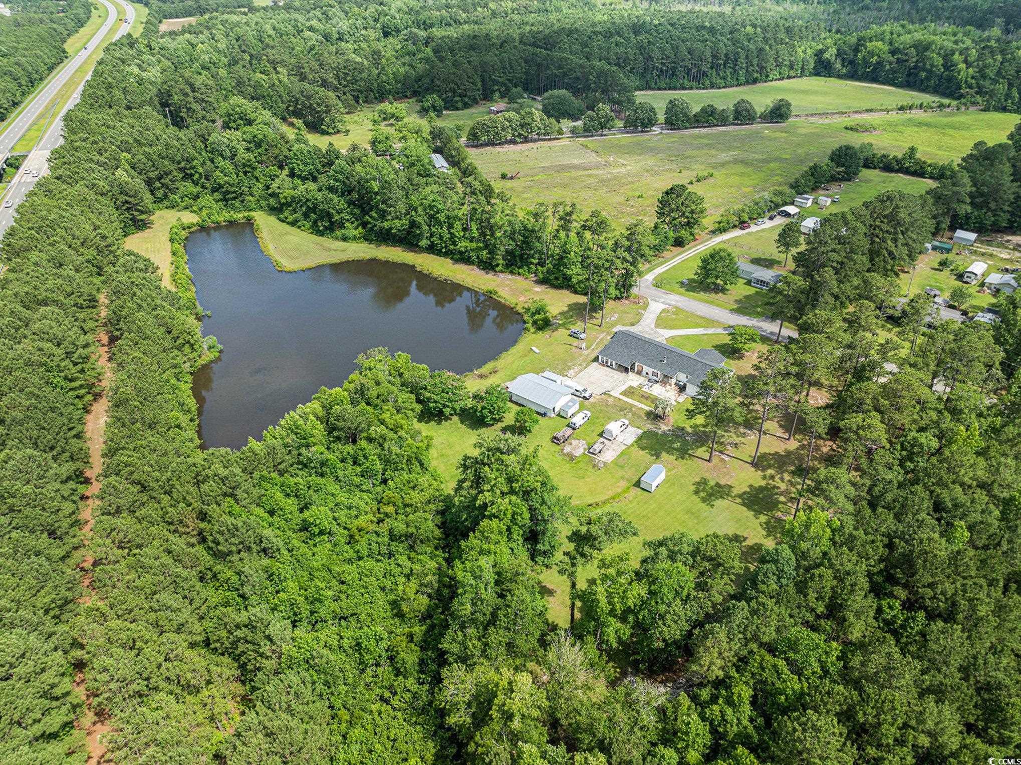 3843 Kelly Road Conway, SC 29526 - Photo 35 of 40 Aerial overview of property's location with a nearby body of water
