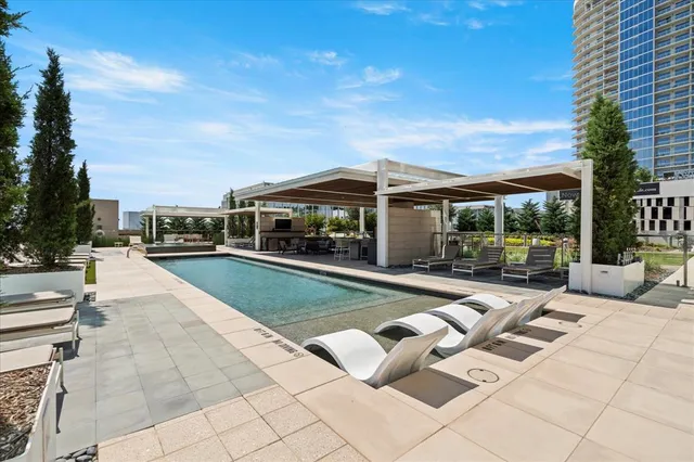 a view of outdoor space with seating